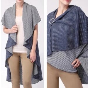 Demdaco Navy Stripe & Dot Reversible Wrap